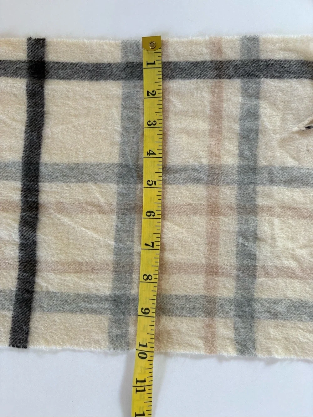 Charter Club Beige Plaid Quiet Luxury Cashmere Scarf Nova Check Career Academia